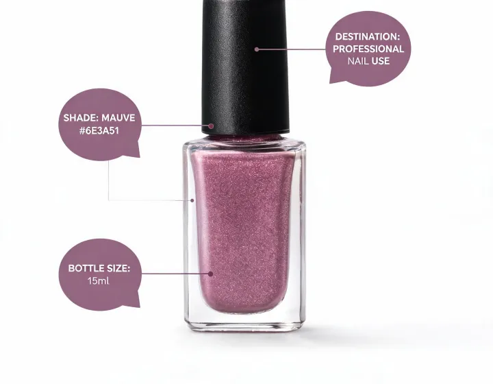 Cat eye gel specification worksheet illustration, not a premises map